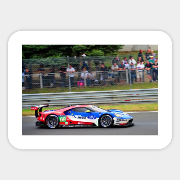 Ford GT no69 24 Hours of Le Mans 2016 Sticker by Andy Evans Photos